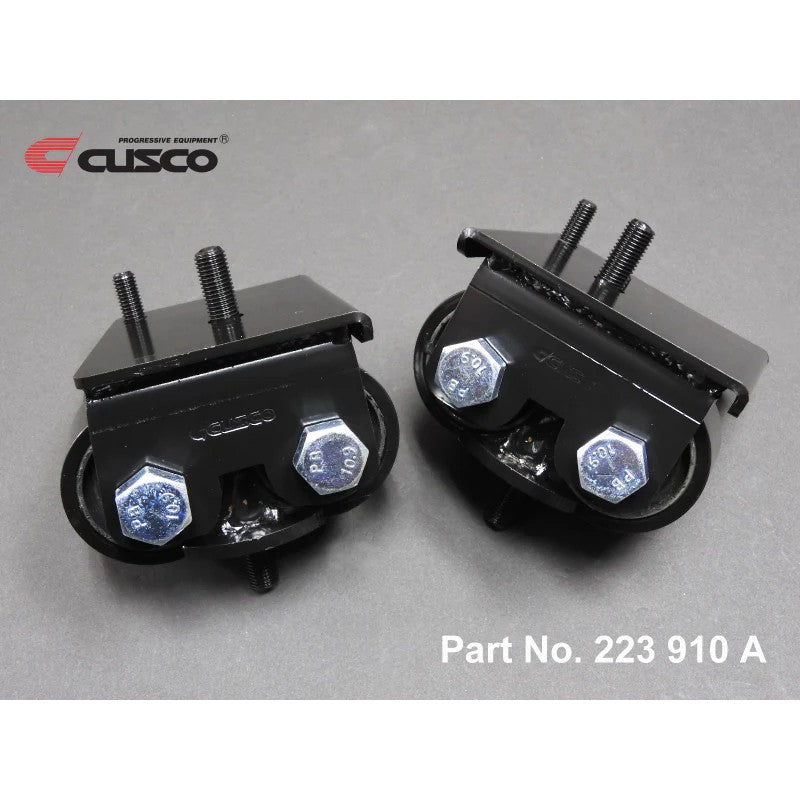Cusco heavy duty rubber engine mount set in OEM shape for Nissan 240SX S13 S14 and S15 chassis