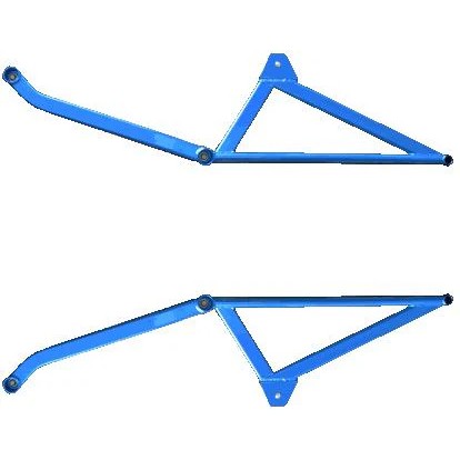 Cusco blue powder-coated steel floor rear power brace for 2008-2014 Subaru Impreza WRX and STI.