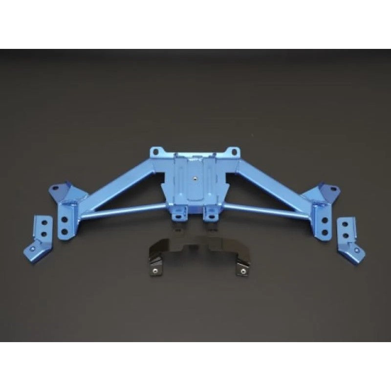 Cusco Blue front cross member power brace for 2015 Subaru Impreza VA chassis