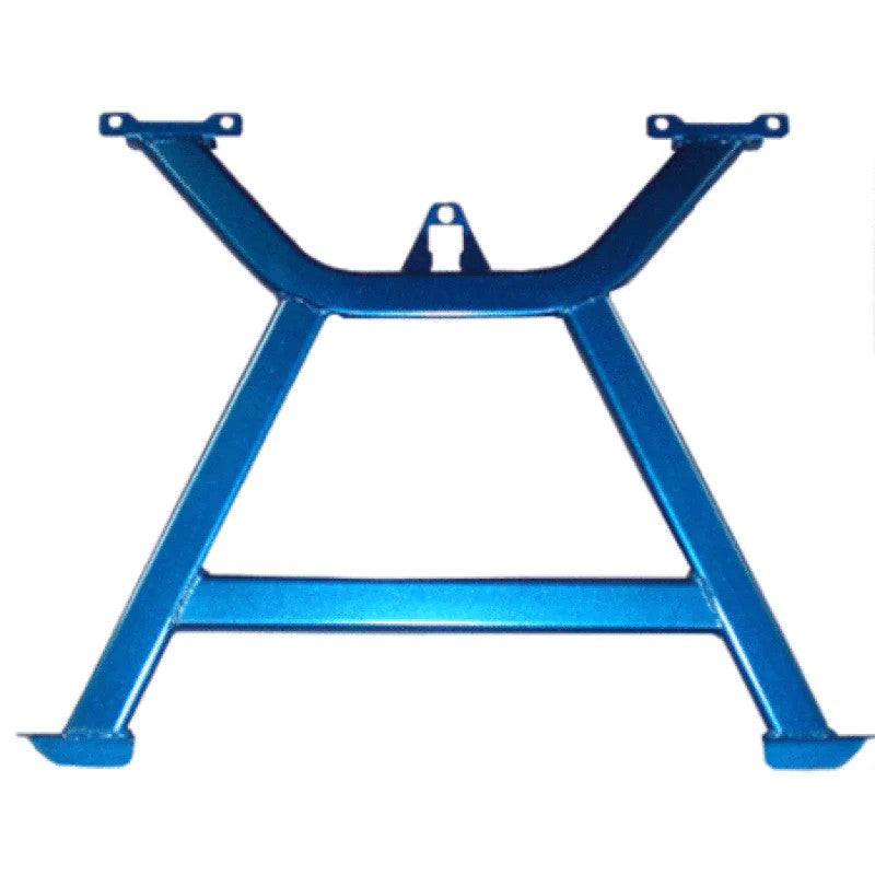 Blue powder-coated Cusco Power Brace Front Member for Subaru Forester SG5 chassis