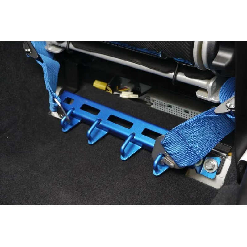 Cusco blue steel Seat Rail Plus Power Brace set for 2015-2021 Subaru WRX and WRX STI.