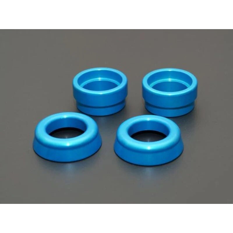 Cusco blue anodized aluminum rear differential rigid mount collars for 2021+ Toyota GR Yaris.