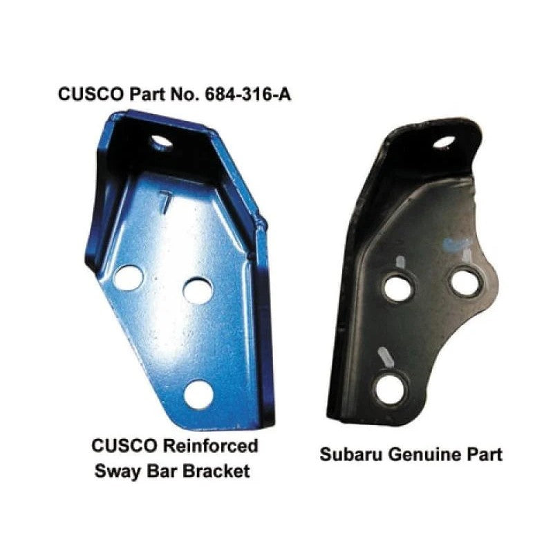 Cusco blue reinforced rear sway bar brackets for 2003-2009 Subaru Legacy