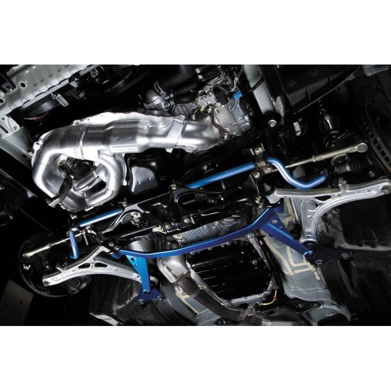 Cusco blue powder-coated 21mm rear sway bar for Toyota Chaser JZX100