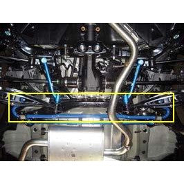 Cusco blue powder-coated 20mm rear sway bar for 2008-2014 Subaru Impreza WRX STI and Forester.