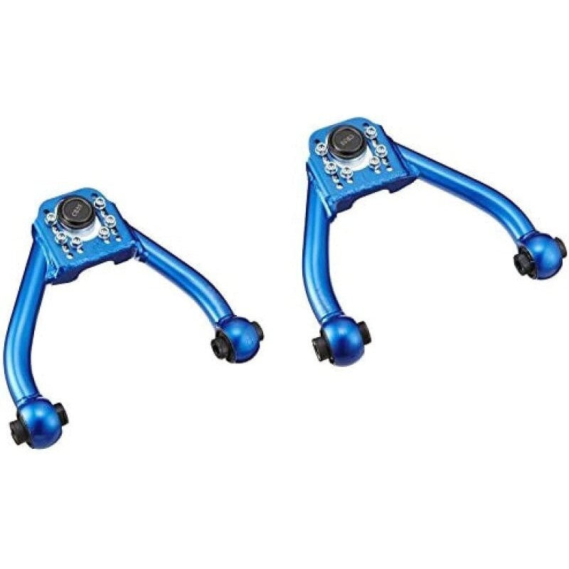 Cusco blue adjustable front upper control arms for Toyota JZX90 and JZX100 chassis