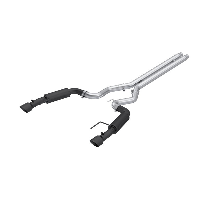 MBRP ARMOR BLK Series 3-inch cat-back exhaust system with black powder-coated tips for 2024-2026 Ford Mustang GT.