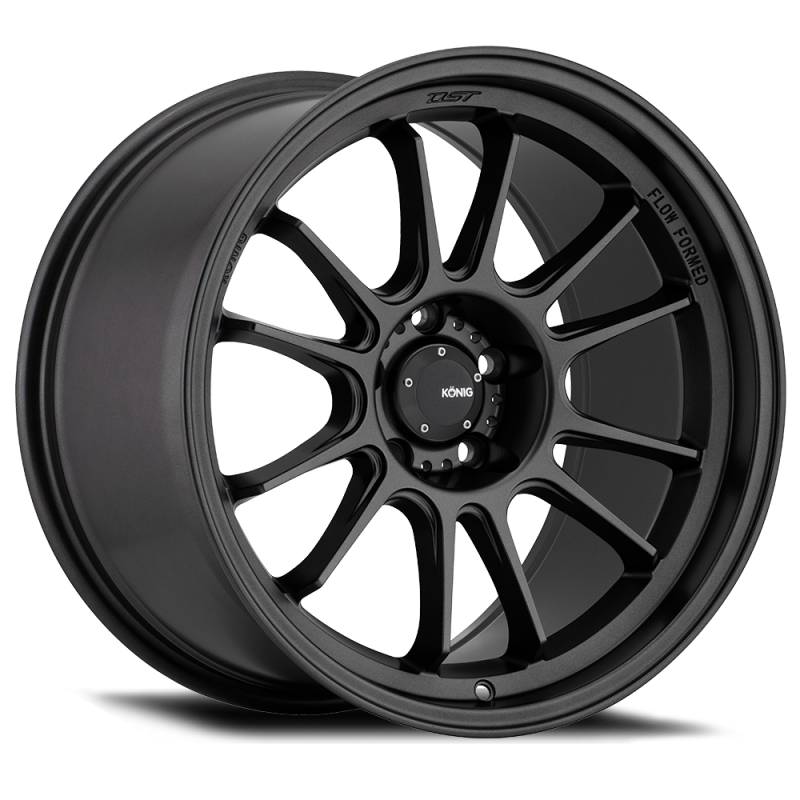 Konig Hypergram 15x7.5 4x100 ET35 flow-formed 12-spoke wheel in Matte Black