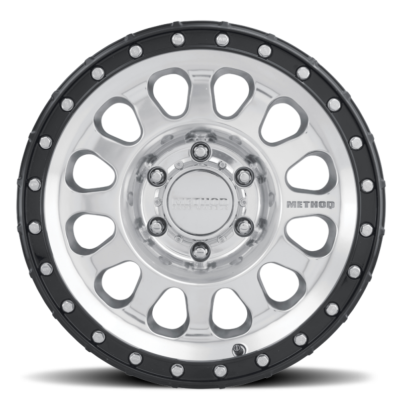 Method MR315 18x9 +18mm Offset 8x170 130.81mm CB Wheel - Polished with Gloss Black Lip
