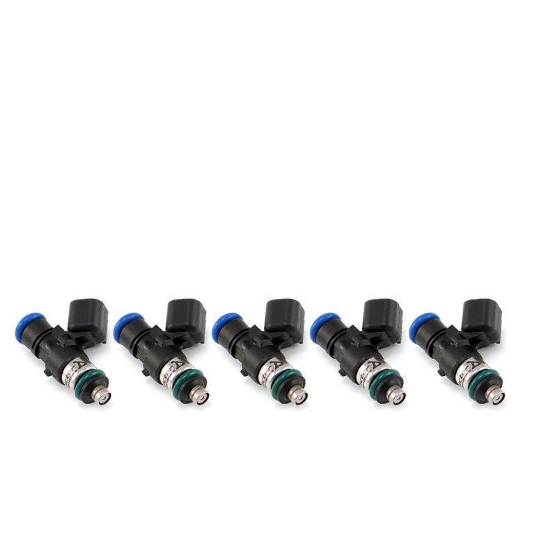 Set of five Injector Dynamics 2600cc fuel injectors featuring 34mm bodies and 14mm lower o-rings.