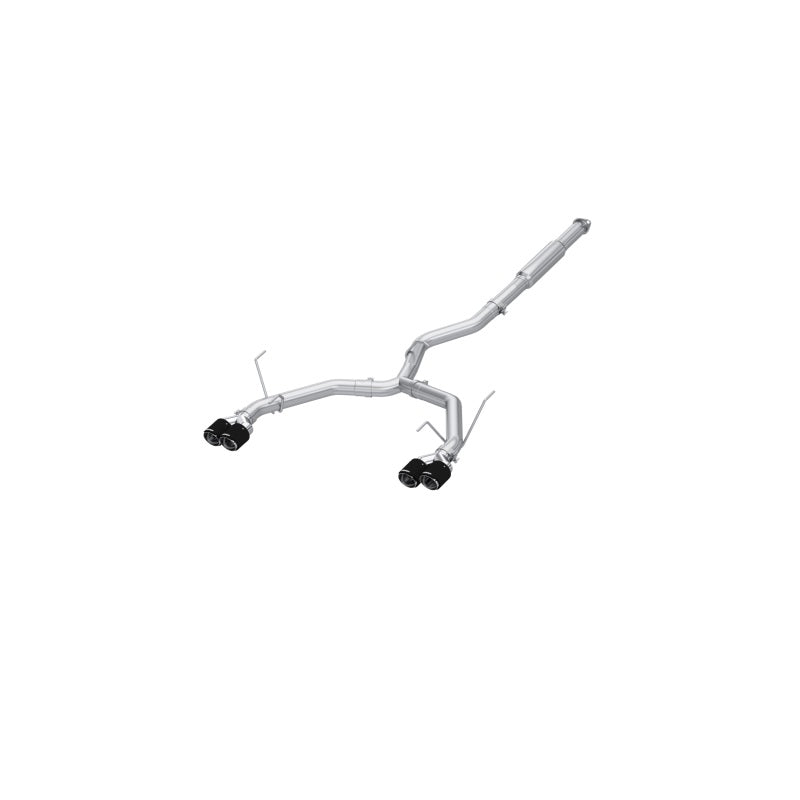 MBRP Armor Pro Race Profile cat-back exhaust with quad 4-inch carbon fiber tips for 2022-2026 Subaru WRX