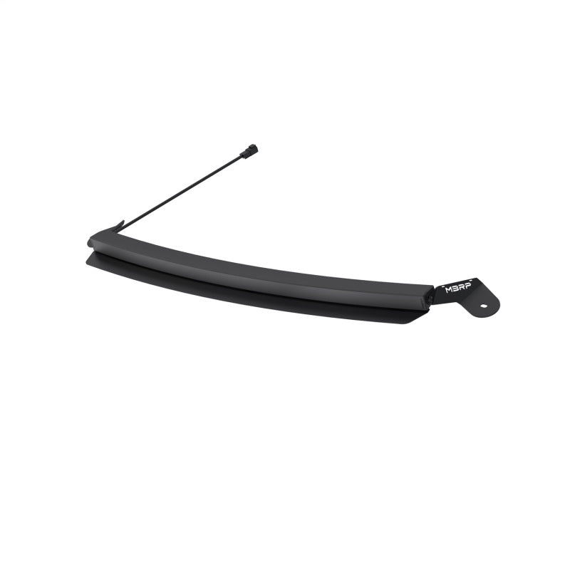 MBRP 40-inch curved LED light bar with black laser-cut mounting brackets and wiring harness