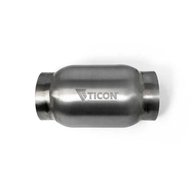 Ticon Industries 3 inch titanium bullet resonator with 4 inch body diameter and 12 inch overall length