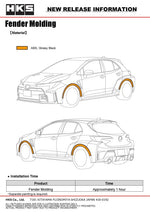 HKS Fender Molding for Toyota GR Corolla (GZEA14H)