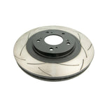 DBA Street Series T2 front slotted brake rotor for 2000-2009 Honda S2000 showing bi-symmetrical slot pattern.