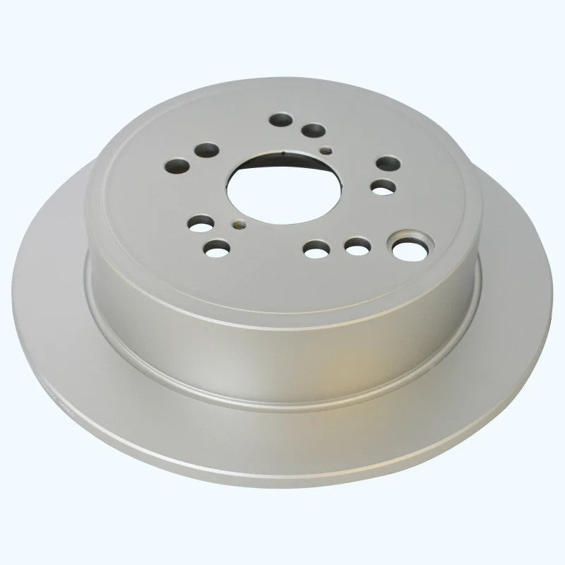 DBA Street Series En-Shield rear brake rotor with silver corrosion-resistant coating for Subaru and Scion