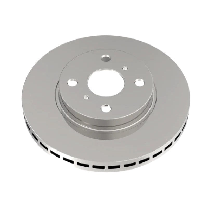 DBA Street Series En-Shield front plain brake rotor with silver corrosion-resistant hub coating
