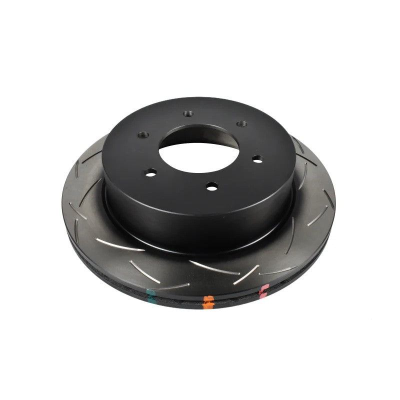 DBA 4000 Series T3 slotted rear brake rotor with patented bi-directional curved slots for the 2023+ Ford Ranger.
