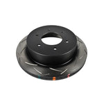 DBA 4000 Series T3 slotted rear brake rotor with patented bi-directional curved slots for the 2023+ Ford Ranger.