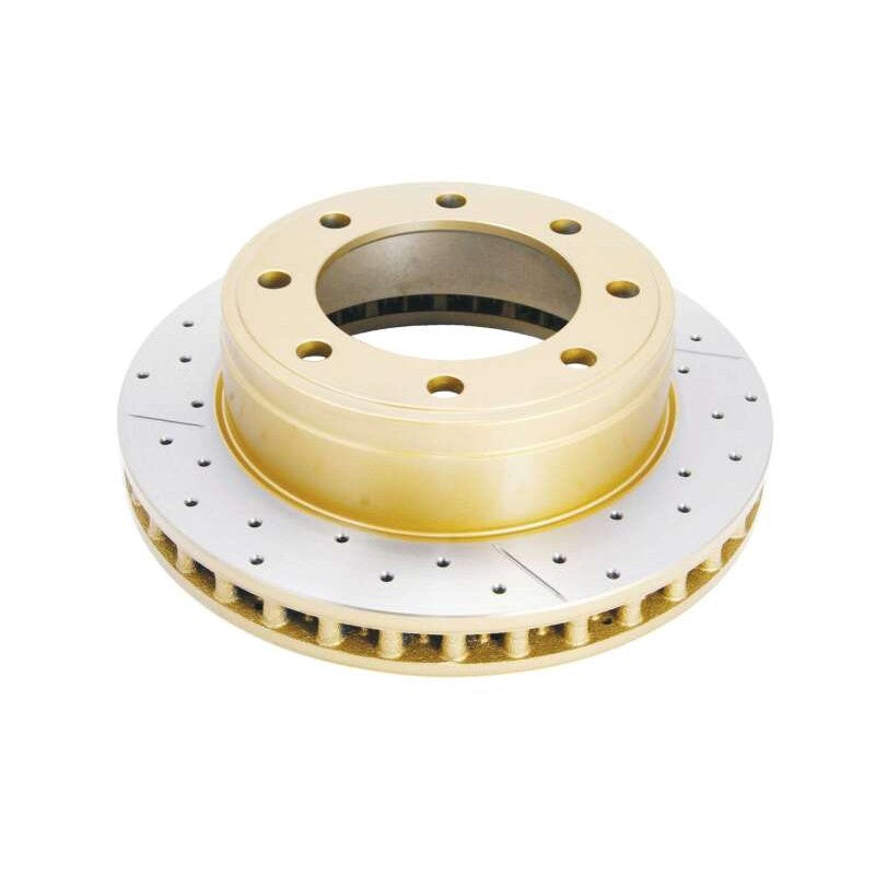 DBA Street Series drilled and slotted front brake rotor for 1999-2005 Ford Super Duty and Excursion.