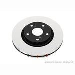 DBA 4000 Series Standard rear brake rotor for Subaru WRX models with 6-pot yellow Brembo calipers