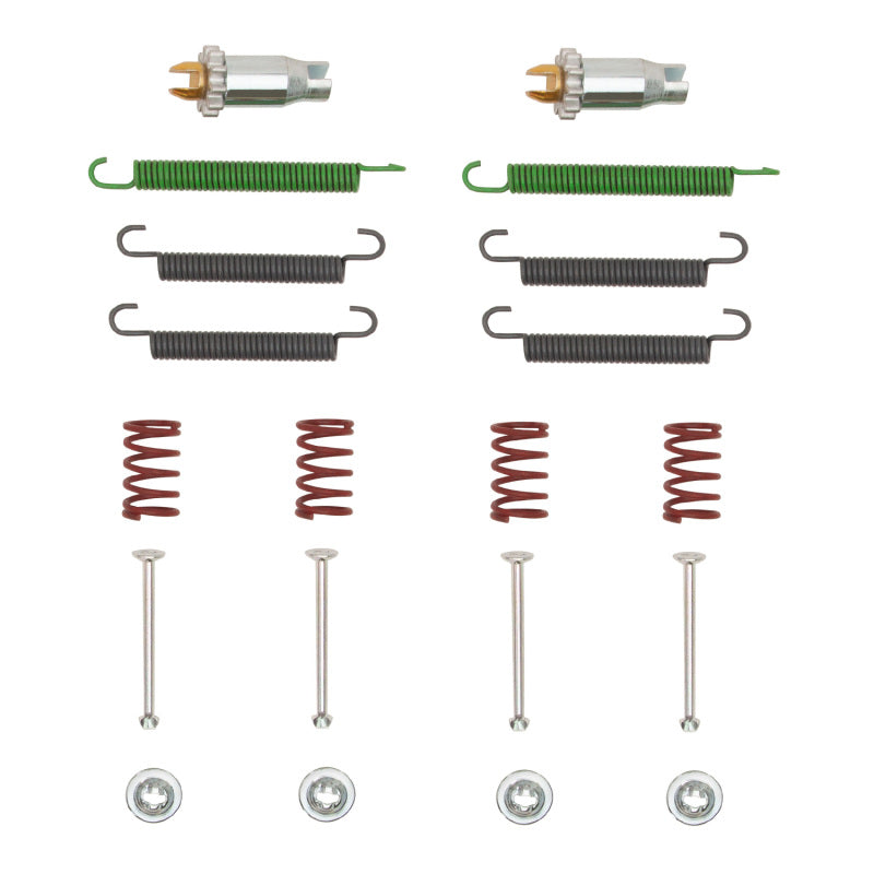 DFC 370-65000 parking brake drum brake hardware kit with springs and pins for Saab and Saturn vehicles.