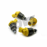 Set of four DeatschWerks 740cc side-feed fuel injectors for Subaru Impreza and Legacy EJ-series engines.