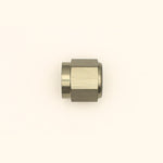 DeatschWerks -6AN female flare cap fuel system fitting in black finish