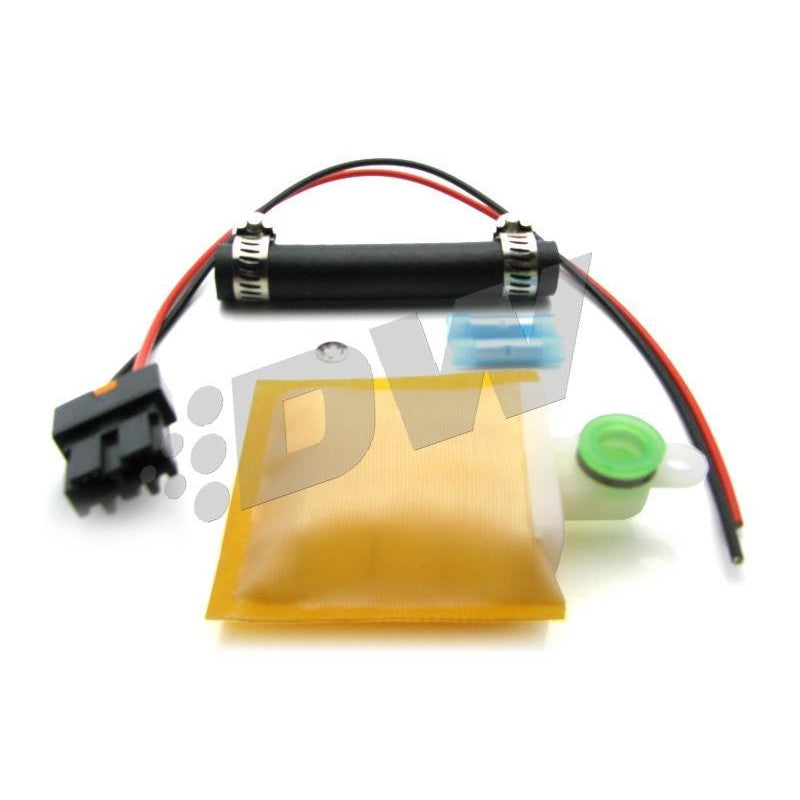 DeatschWerks 9-0836 fuel pump installation kit with fuel strainer, submersible hose, and hardware for NA Mazda Miata.