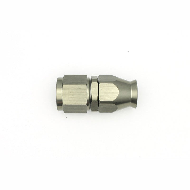 DeatschWerks -8AN female swivel straight fitting for PTFE hose with included olive insert.