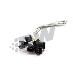 Set of six DeatschWerks Bosch EV14 1200cc top-feed fuel injectors with 14mm o-rings.