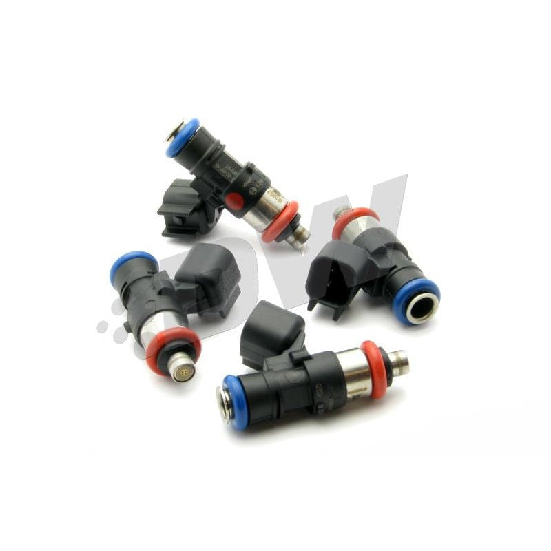 Set of four DeatschWerks 40mm compact Bosch EV14 fuel injectors with 90lb/hr flow rating.