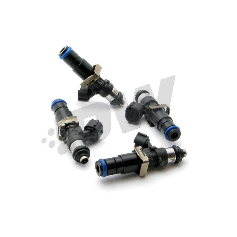 Set of six DeatschWerks Bosch EV14 48mm standard length fuel injectors with 95lb/hr flow rate.
