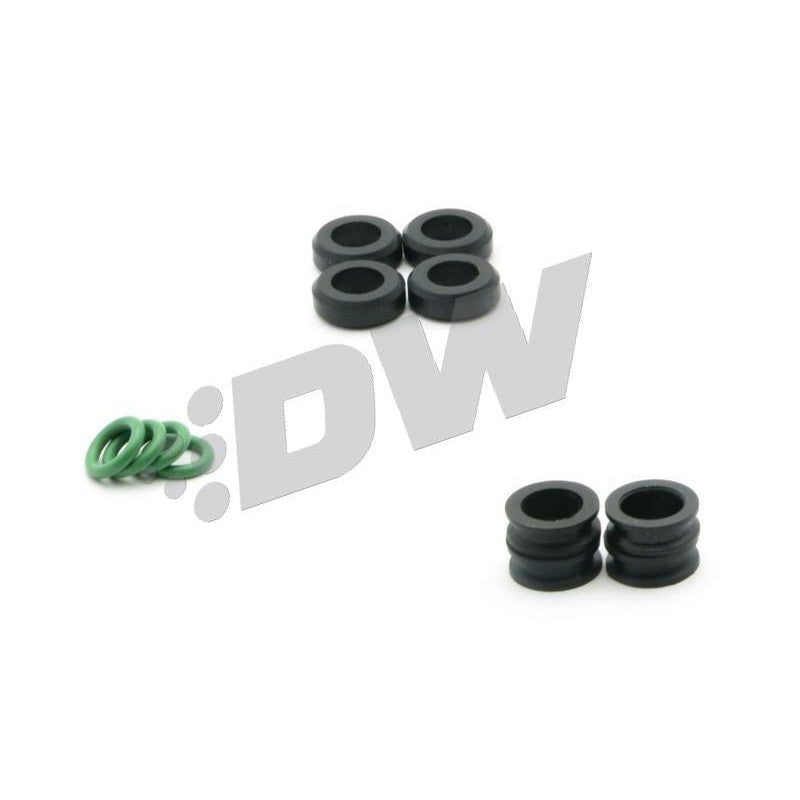Set of four DeatschWerks 1200cc low impedance top feed fuel injectors for 4G63T engines