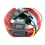 DeatschWerks FPHWK Fuel Pump Hardwire Upgrade Kit with heavy-duty automotive relay and wiring harness.