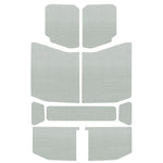 DEI Boom Mat 9-piece white sound deadening headliner kit for 2018-2024 Jeep Wrangler JL 4-door hardtops.
