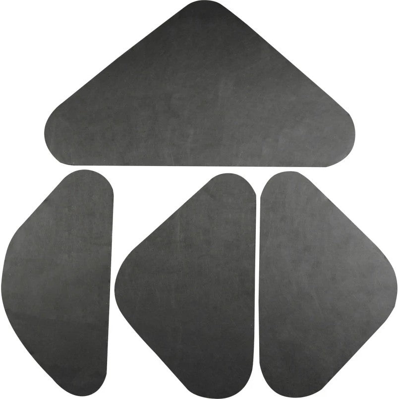 DEI Black Under Hood Pre-Cut Insulation Kit pieces with textured finish and adhesive backing for 1968-1969 Chevrolet.