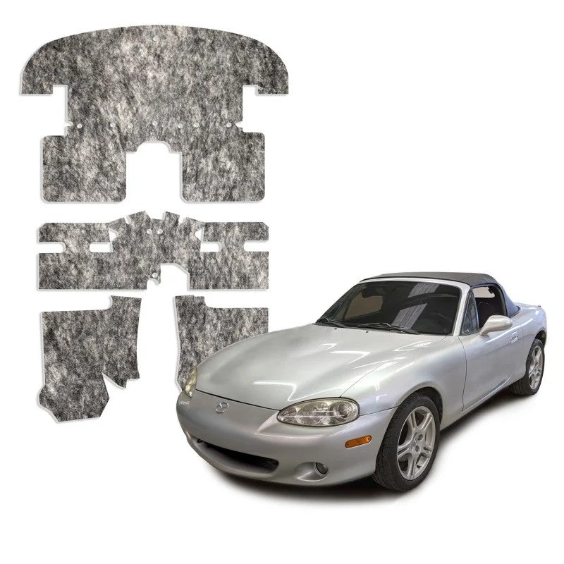 DEI UC Lite 1/2-inch thick CNC-cut interior insulation kit pieces for 1990-2005 Mazda Miata.