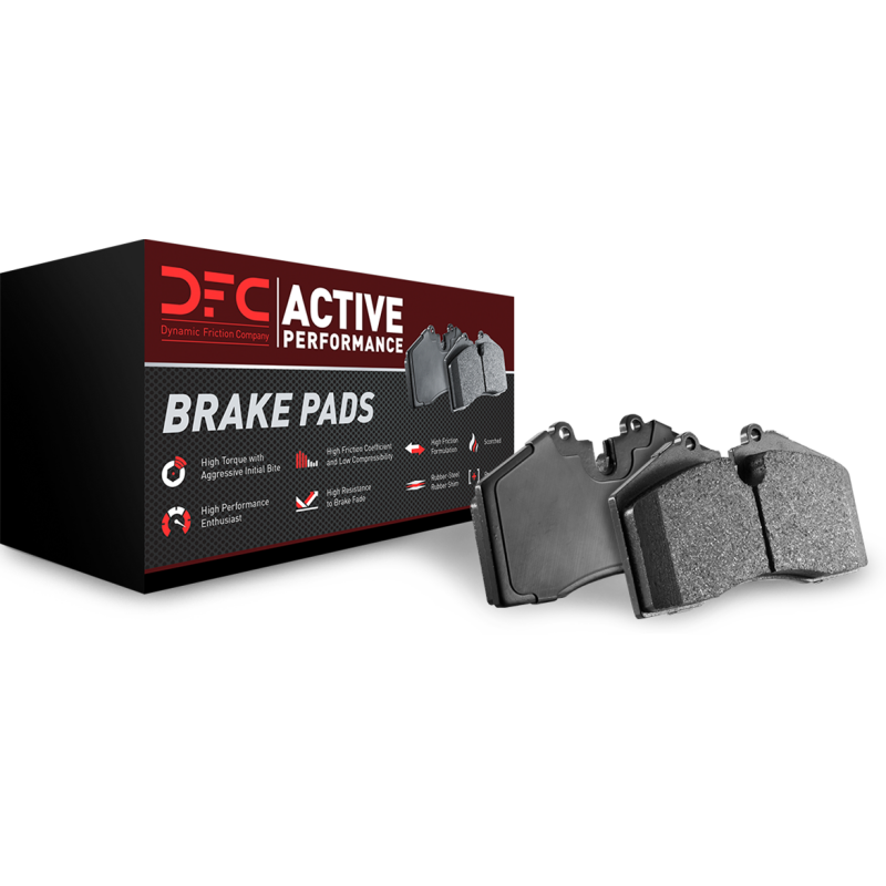 DFC Active Performance rear disc brake pad set with stainless steel hardware kit for 2007-2018 Dodge Nitro.
