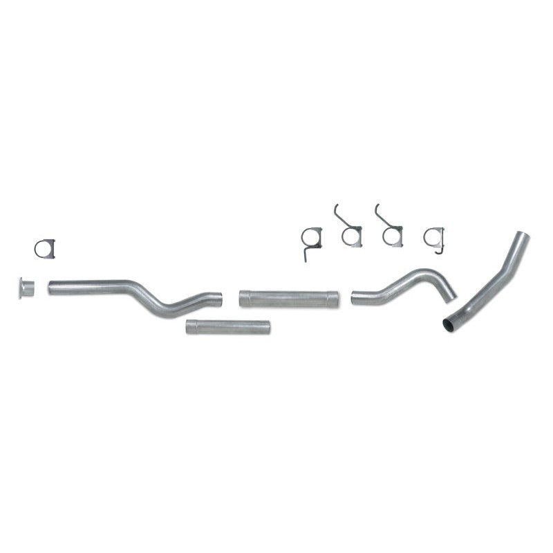 Diamond Eye 4 inch aluminized steel single muffler replacement pipe for 2001-2005 Chevrolet and GMC 6.6L trucks.