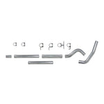 Diamond Eye 4 inch aluminized steel single cat-back muffler replacement pipe for 7.3L Ford Powerstroke diesel engines.