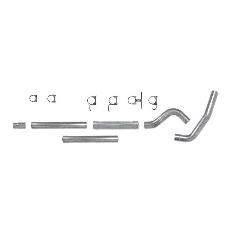 Diamond Eye 4 inch aluminized steel single cat-back muffler replacement pipe for 7.3L Ford Powerstroke diesel engines.