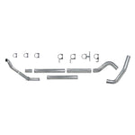Diamond Eye 4-inch aluminized turbo-back single exhaust kit with muffler replacement pipe for 7.3L Powerstroke Ford trucks.