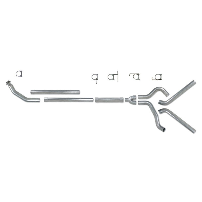Diamond Eye 4-inch aluminized turbo-back dual exhaust system with muffler replacement pipe for 1994-2002 Dodge Ram Cummins