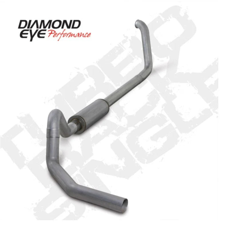 Diamond Eye 4-inch aluminized single turbo-back exhaust kit for 2000-2003 Ford F-450 7.3L Powerstroke