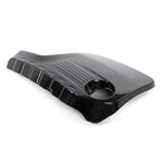 Dinan gloss 2x2 twill carbon fiber engine cover for BMW S55 engines including mounting grommets.