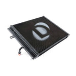 Dinan performance heat exchanger with 48mm thick core and TIG-welded end tanks for BMW F2x and F3x chassis.
