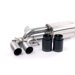 Dinan 304 stainless steel Freeflow axleback exhaust system with four 4-inch black ceramic coated tips for BMW M5