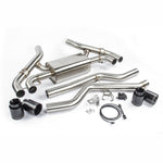 Dinan Freeflow Axleback Exhaust system for BMW M340i and M440i with quad ceramic black tips and T304 stainless piping