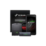 Dinan D440-1700 throttle booster module with wireless control switch and vehicle-specific wiring harness.